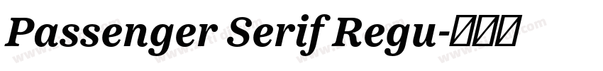 Passenger Serif Regu字体转换